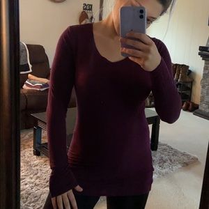 Plum long sleeve shirt